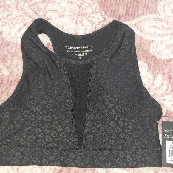 Eliza Deep-v Sports Bra In Black Leopard - Picture 4 of 5